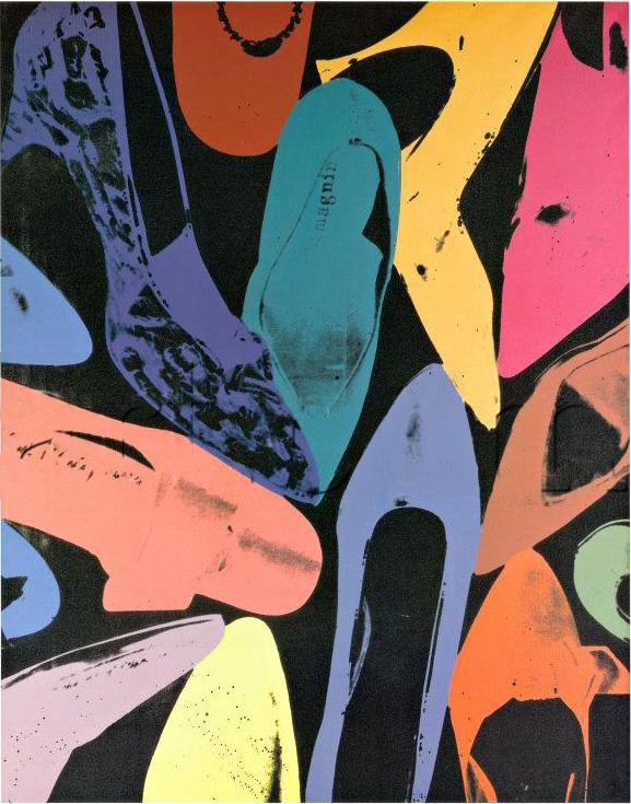 Andy Warhol Diamond Dust Shoes 1980 Lilac Blue Green